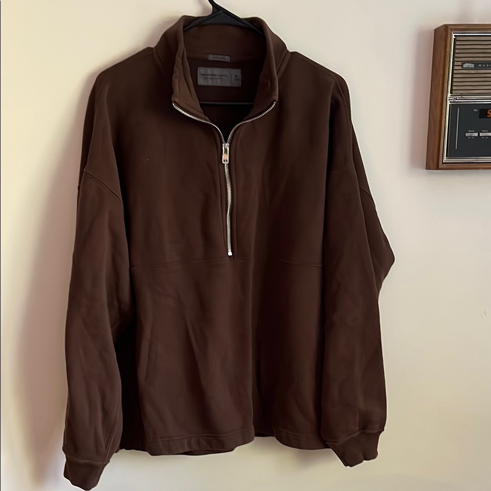 Abercrombie & Fitch Brown Zip Up Sweater